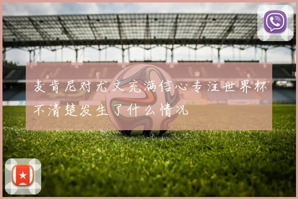麦肯尼对尤文充满信心专注世界杯不清楚发生了什么情况